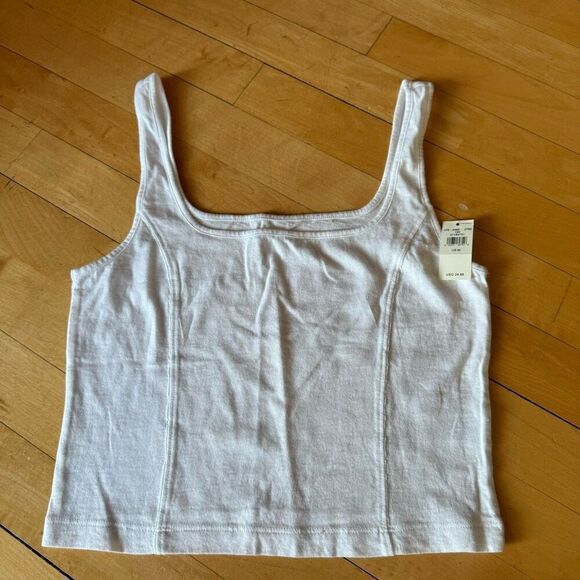 Aerie white square neck tank top size S m3 - Picture 1 of 4